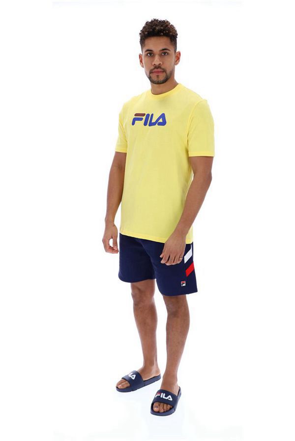 Camisetas Manga Corta Fila Hombre Doradas - Eagle - España 136058JCN